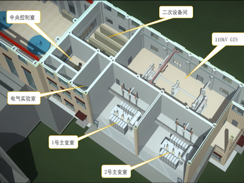 西藏湘河水利枢纽工程2-基于设备模型的基本参数，设备包含的各部分构件，整体组装后再进行其他属性的添加（如电压等级、类型、单位等）。之后可以通过设备布置，测试参数化设置是否有效